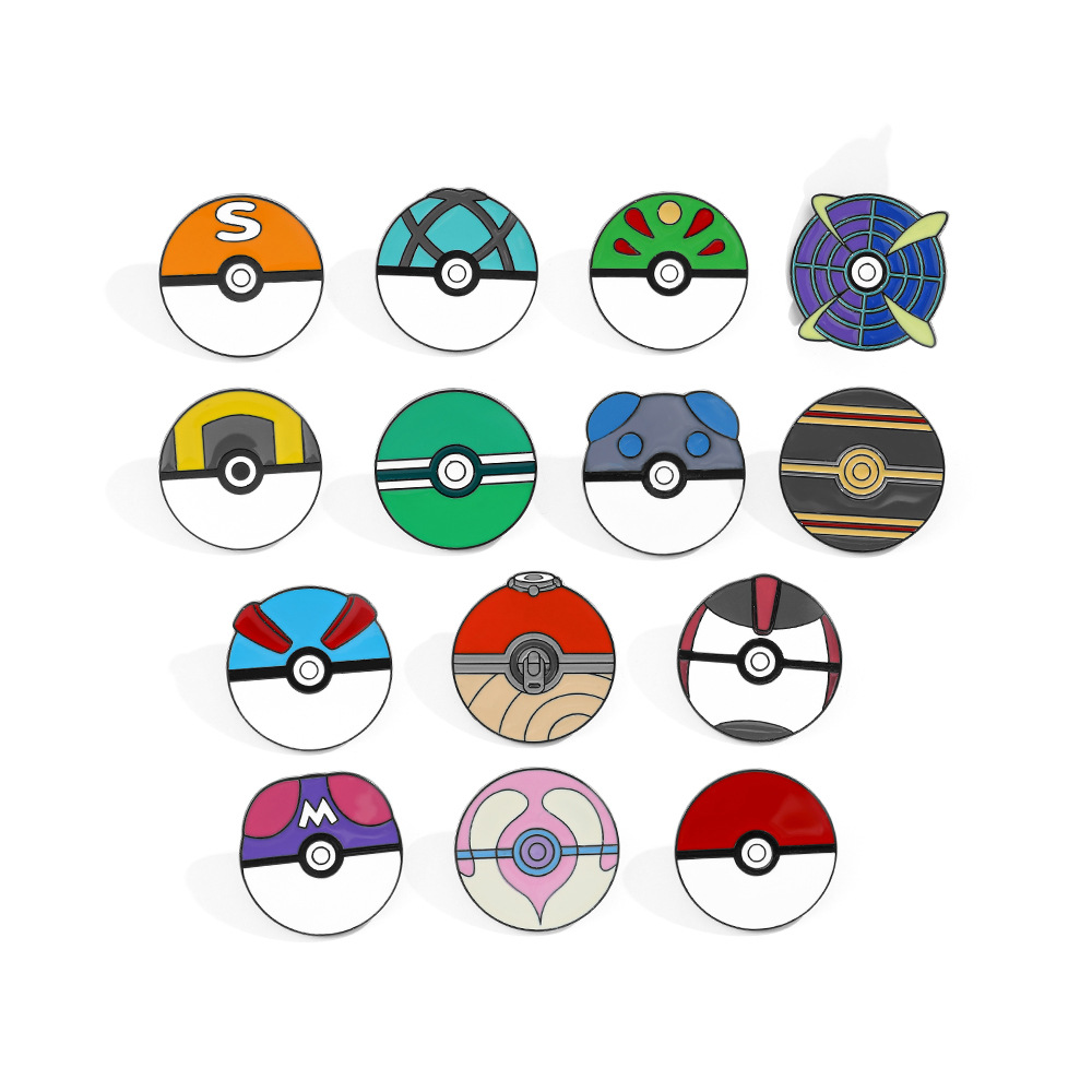 Anime Cosplay Pokemon - Anime Ball Cartoon Enamel Pins Metal