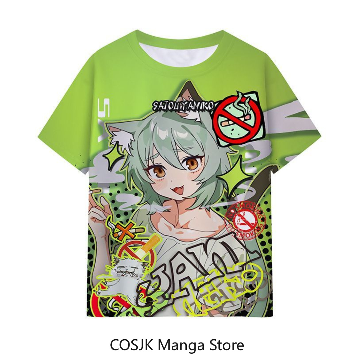 Anime Cosplay Cat - Anime Chainsmoker Cat Yani Neko Satou
