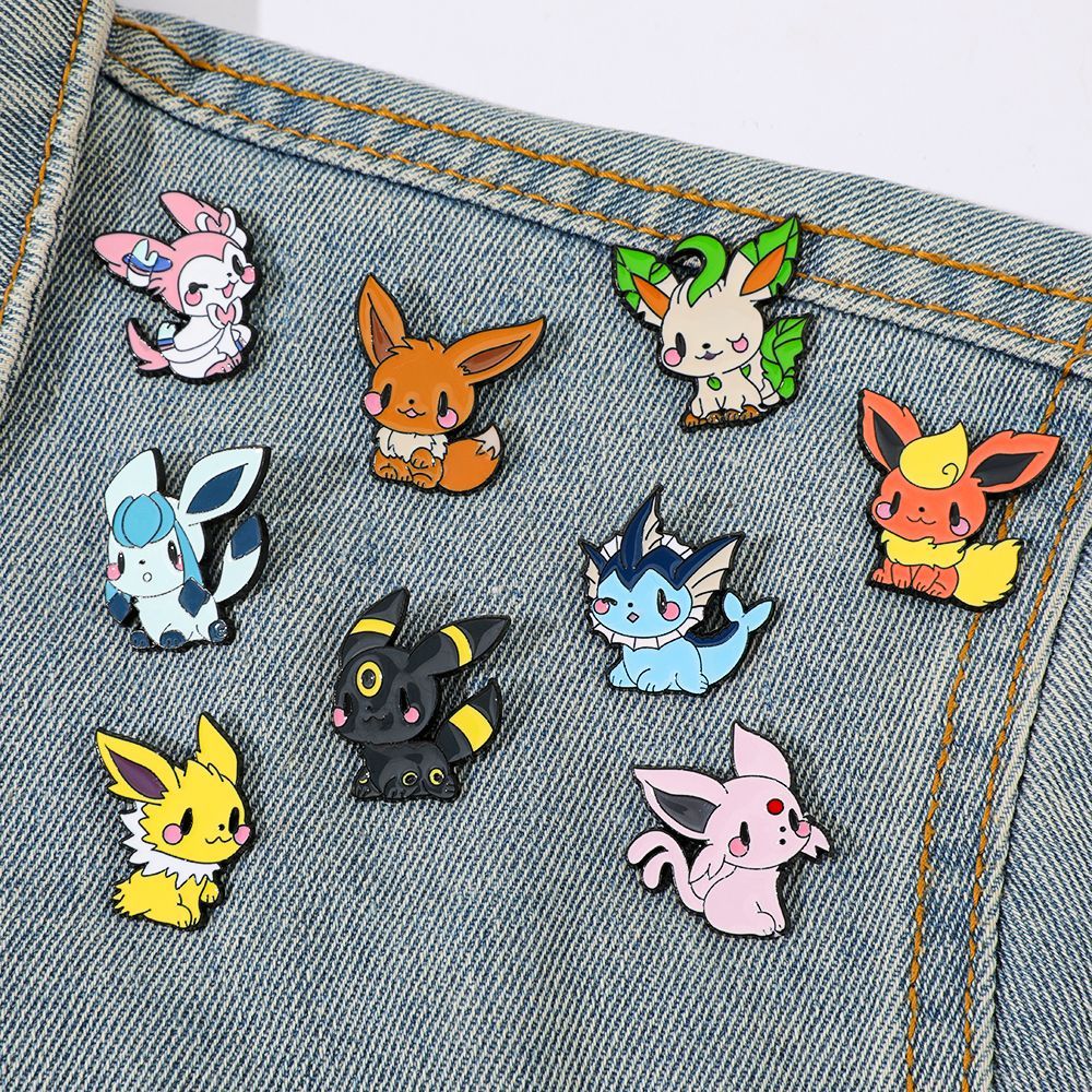 Anime Cosplay Pokemon - Cute Pokemon Eevee Enamel Pins Anime