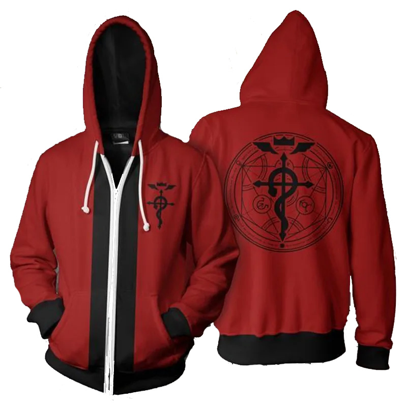 Anime Alchemist Edward Hoodie  - Fullmetal Alchemist Coat ulasan dan harga