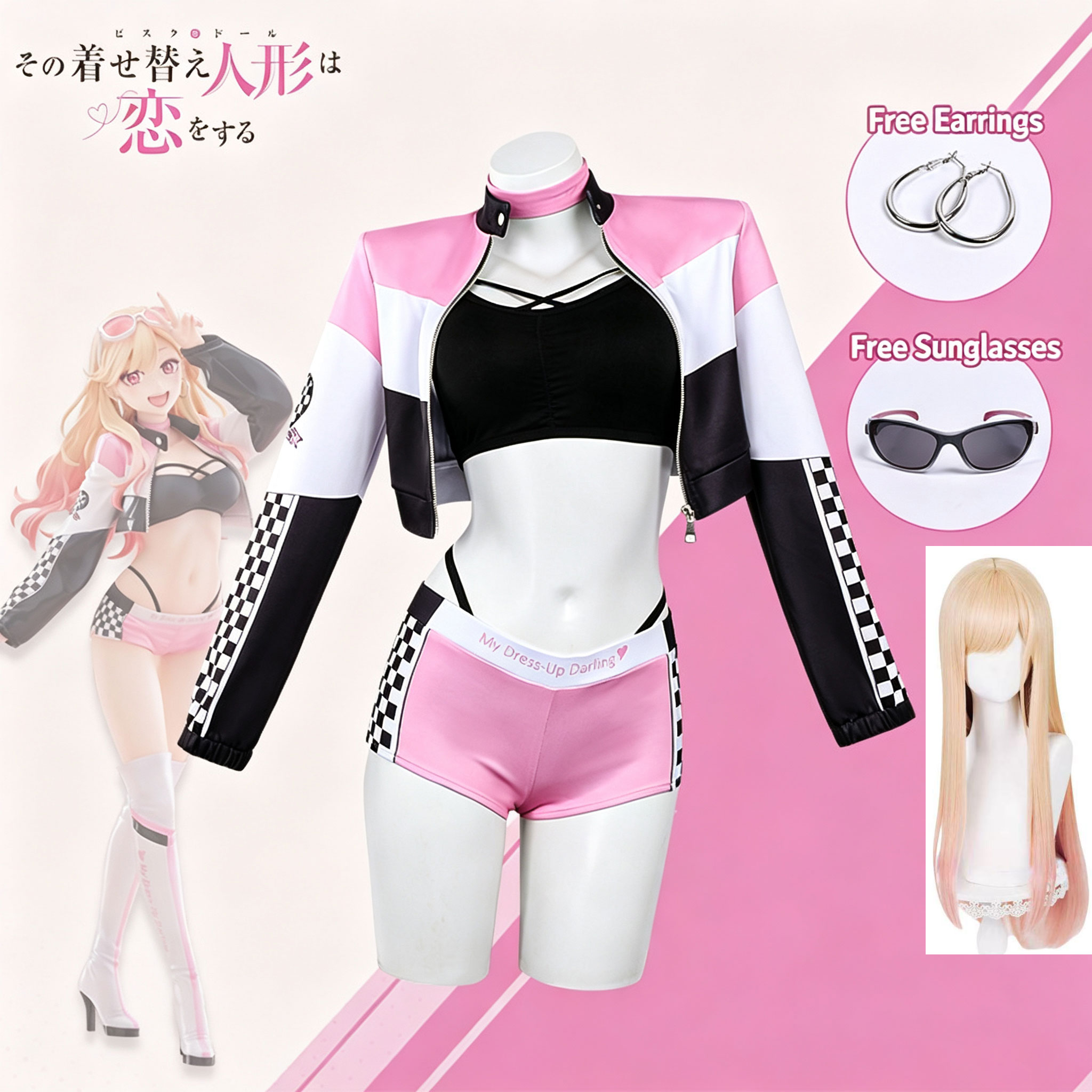 Anime My Dress Up Darling Wig  - Anime Marin Cosplay ulasan dan harga