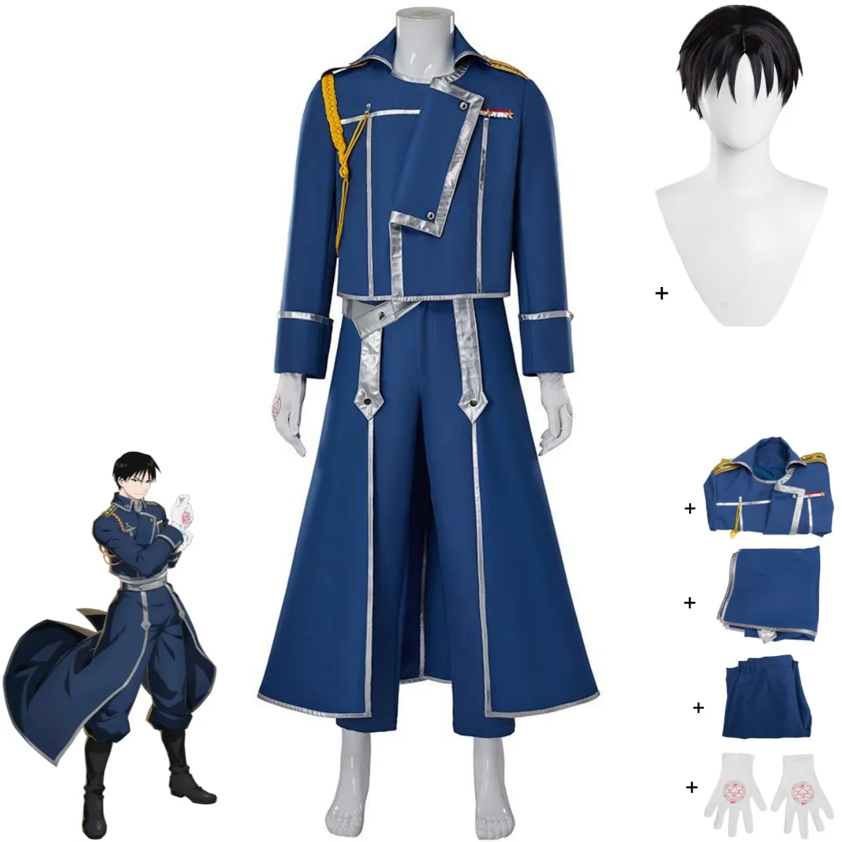 Roy Mustange Cosplay Costume B - Fullmetal Alchemist Coat ulasan dan harga